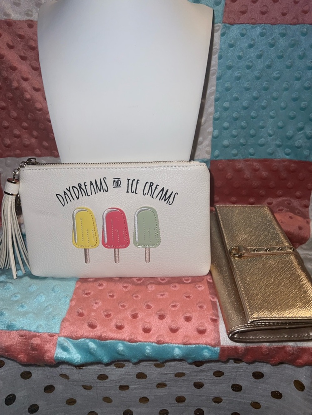 White 'Daydreams and Ice Creams' Popsicle Pouch